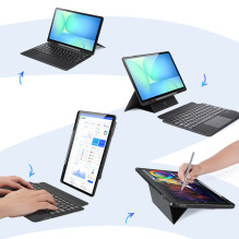 „Etui z klawiaturą Dux Ducis“ (DK serija) ir „Samsung Tab S10 FE+“ (Plus) – czarne