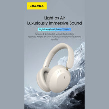 Dudao X22 Max Wireless On-Ear Bluetooth Headphones with ANC - Beige