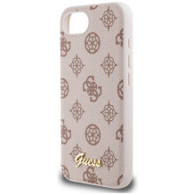 Guess Peony Script logotipas MagSafe iPhone 16e dėklas – rudas