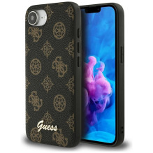 „Guess Peony Script“ logotipas „MagSafe iPhone 16e“ dėklas, juodas