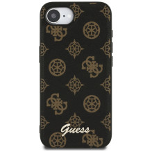 „Guess Peony Script“ logotipas „MagSafe iPhone 16e“ dėklas, juodas