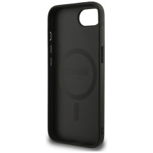 „Guess Peony Script“ logotipas „MagSafe iPhone 16e“ dėklas, juodas