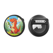 „AirTag“ ženklelių dėklas – juodas su dinozaurų raštu