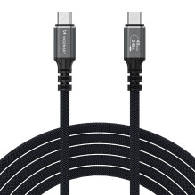 Wozinsky WPS-UY415S USB-C USB4 Cable 40Gb / s 240W 1.5m 4K - Black