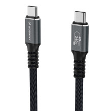 Wozinsky WPS-UY415S USB-C USB4 Cable 40Gb / s 240W 1.5m 4K - Black