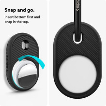 „Spigen Vault“ dėklas, skirtas „Apple AirTag“ – matinės juodos spalvos