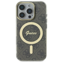 „Guess IML 4G MagSafe“ dėklas, skirtas „iPhone 16 Pro Max“ – rudas