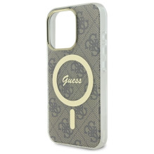 „Guess IML 4G MagSafe“ dėklas, skirtas „iPhone 16 Pro Max“ – rudas