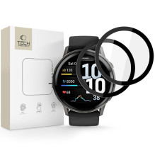 „Tech-Protect Glass Flex+“ 2 vnt. pakuotė, skirta „Garmin Venu 4 45mm“ – juodos spalvos