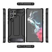 Hibridinis šarvuotas dėklas, skirtas „Xiaomi Redmi Note 14 5G“ – juodas Hibridinis šarvuotas dėklas, skirtas „Xiaomi Redmi Note 14 5G“ – juodas