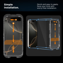 „Tech-Protect Quick Set+“ grūdinto stiklo 2 vnt. pakuotė, skirta „iPhone 15“ / „16“