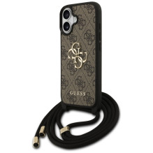 „Guess 4G Big Logo“ laido formos per petį dėklas, skirtas iPhone 17 – rudas