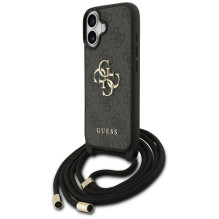„Guess 4G Big Logo“ laido formos per petį dėklas, skirtas „iPhone 17“ – juodas