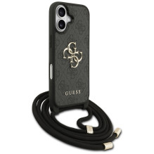 „Guess 4G Big Logo“ laido formos per petį dėklas, skirtas „iPhone 17“ – juodas