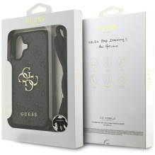 Guess 4G Big Logo Cord Stap Crossbody Case for iPhone 17 - Black