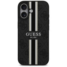 „Guess 4G“ dryžuotas „MagSafe“ dėklas, skirtas „iPhone 17“ – juodas