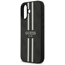 „Guess 4G“ dryžuotas „MagSafe“ dėklas, skirtas „iPhone 17“ – juodas