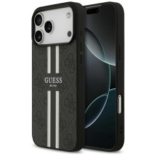 „Guess 4G“ spausdintų juostelių „MagSafe“ dėklas, skirtas „iPhone 17 Pro Max“ – juodas