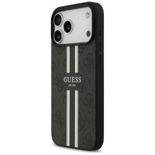 „Guess 4G“ spausdintų juostelių „MagSafe“ dėklas, skirtas „iPhone 17 Pro Max“ – juodas