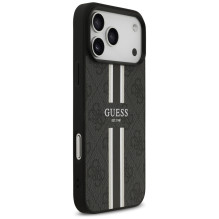 „Guess 4G“ spausdintų juostelių „MagSafe“ dėklas, skirtas „iPhone 17 Pro Max“ – juodas