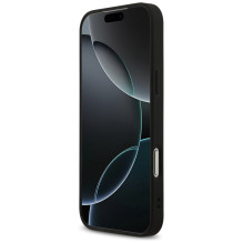 „Guess 4G“ spausdintų juostelių „MagSafe“ dėklas, skirtas „iPhone 17 Pro Max“ – juodas