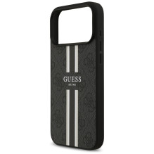 „Guess 4G“ spausdintų juostelių „MagSafe“ dėklas, skirtas „iPhone 17 Pro Max“ – juodas