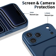 „Tech-Protect BasicMag MagSafe“ dėklas, skirtas „iPhone 17 Pro Max“ – tamsiai mėlynas