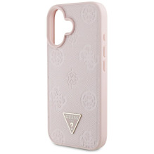 „Guess“ grūdėto karšto spaudimo „Peony“ trikampio logotipo „MagSafe iPhone 16“ dėklas – rožinis