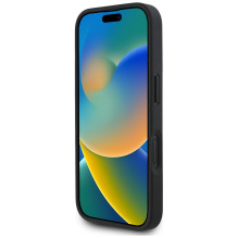 „Guess“ „Grained Roses Big 4G“ logotipo dėklas, skirtas „iPhone 16“ – juodas