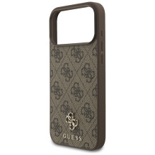 Guess 4G Small Classic Logo MagSafe Case for iPhone 17 Pro Max - Brown