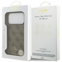 „Guess 4G“ mažas klasikinis „MagSafe“ dėklas su logotipu, skirtas „iPhone 17 Pro Max“ – rudas