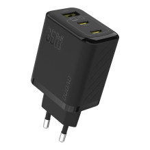 „Dudao A29C“ 65 W „GaN“ sieninis įkroviklis + USB-C laidas – juodas