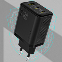 „Dudao A29C“ 65 W „GaN“ sieninis įkroviklis + USB-C laidas – juodas