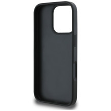 „Guess“ „Grained Roses Big 4G“ logotipo dėklas, skirtas „iPhone 16 Pro Max“ – juodas