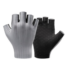 Rockbros Breathable Short Finger Cycling Gloves, Size: S - Gray
