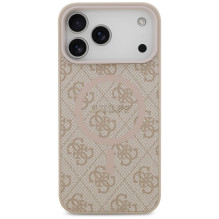 „Guess 4G Ring Classic Logo MagSafena iPhone 17 Pro Max“ dėklas – rožinis