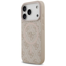 „Guess 4G Ring Classic Logo MagSafe“ dėklas, skirtas „iPhone 17 Pro“ – rožinis