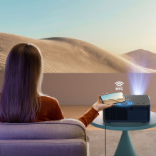 „Yaber K2s Pro LCD FullHD 1080p“ multimedijos projektorius su JBL garsiakalbiais ir žemųjų dažnių garsiakalbiu – juodas