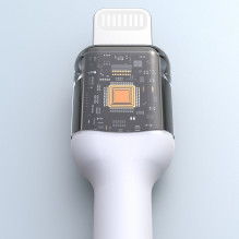 „Dudao L9X“ 30 W USB-C – „Lightning“ laidas, 1 m, baltas