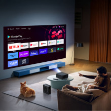 „Yaber K2s Pro LCD FullHD 1080p“ multimedijos projektorius su JBL garsiakalbiais ir žemųjų dažnių garsiakalbiu – juodas