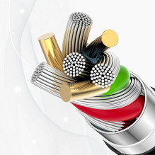 „Dudao L9X“ 30 W USB-C – „Lightning“ laidas, 1 m, baltas