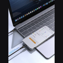 Dudao L25C USB-C - USB-C Silicone Cable 60W 1m - White