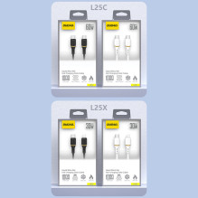 Dudao L25C USB-C - USB-C Silicone Cable 60W 1m - White