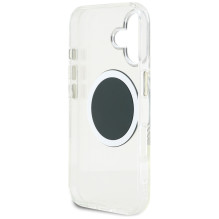 „Guess IML Metal Colored Circle Classic Logo MagSafe“ dėklas, skirtas iPhone 16 – juodas