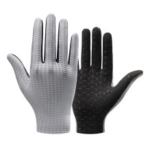 Rockbros Breathable Full Finger Cycling Gloves, Size: L - Gray