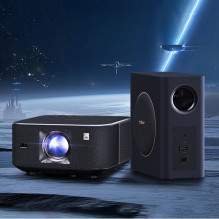 „Yaber K3 Pro LCD FullHD 1080p“ multimedijos projektorius su JBL garsiakalbiais ir žemųjų dažnių garsiakalbiu – juodas