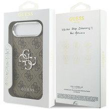 „Guess 4G Big 4G Classic Logo“ dėklas, skirtas „iPhone 17 Air“ – rudas ir sidabrinis