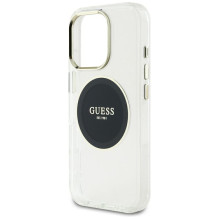 „Guess IML Metal Colored Circle Classic Logo MagSafe“ dėklas, skirtas „iPhone 16 Pro Max“ – juodas