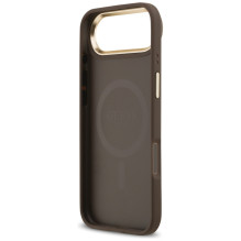 „Guess 4G PU Classic Logo MagSafe“ dėklas, skirtas „iPhone 17 Air“ – rudas