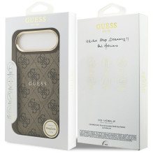 „Guess 4G PU Classic Logo MagSafe“ dėklas, skirtas „iPhone 17 Air“ – rudas